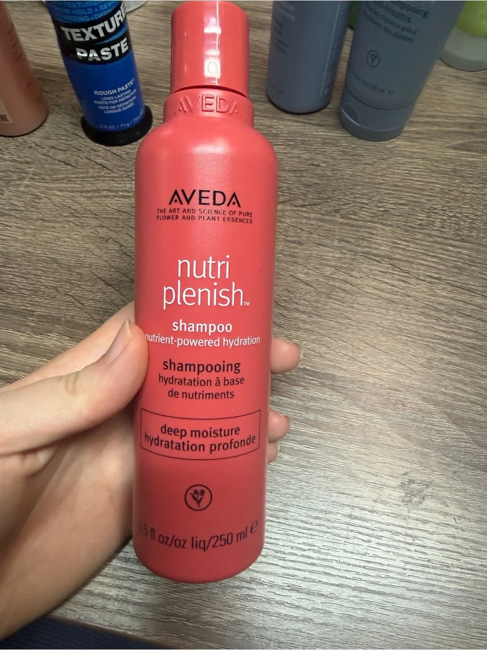 AVEDA Nutriplenish Deep Moisture Shampoo - Coral Pink Bottle
